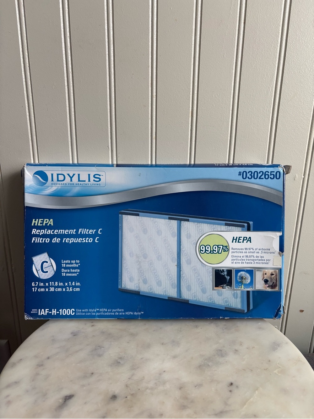 NEW Idylis HEPA Replacement Filter C for Air Purifier for IAP-10-200/IAP-10-280